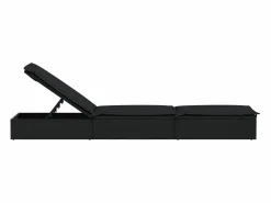 vidaxl Tumbona 1 ud con cojín ratán sintético 201x55x62 cm