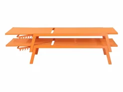 Best Sweeek Tumbona de acero multi posiciones, set de 2 Naranja