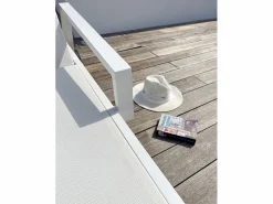Online Tumbona de aluminio y lona plastificada Tumbona