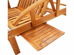 Online Tumbona de jardín con cojín madera maciza de acacia ES56375 Gris