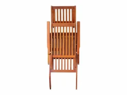 vidaxl Tumbona de jardín con reposapiés y cojín madera maciza acacia