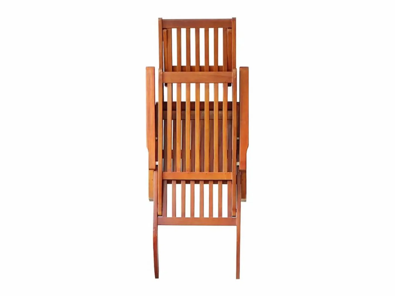 vidaxl Tumbona de jardín con reposapiés y cojín madera maciza acacia