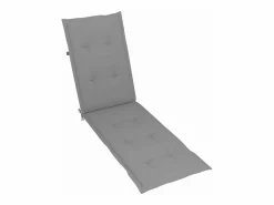 vidaxl Tumbona de jardín con reposapiés y cojín madera maciza acacia