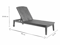 Miliboo Tumbona de madera de acacia maciza CANOPEE
