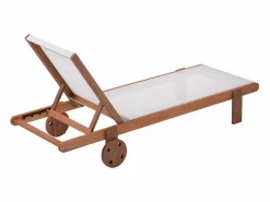 Clearance Tumbona de madera exótica Saigón - Maple - Crudo Tumbona