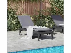 Hot Tumbona de PP 186x60x29 cm ES533560 Gris antracita