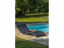 Discount Tumbona de resina trenzada Tumbona