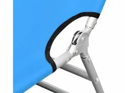 Online Tumbona plegable con cojín para la cabeza acero turquesa ES110321 Tumbona