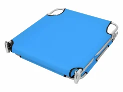 Online Tumbona plegable con cojín para la cabeza acero turquesa ES110321 Tumbona
