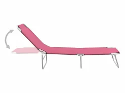 Sale Tumbona plegable de acero y tela ES985924 Tumbona