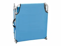 Discount Tumbona plegable de acero y tela turquesa ES612667 Tumbona