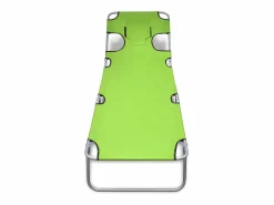 Tumbona plegable de acero y cojín de cabeza acero manzana ES538350 Tumbona