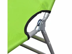Tumbona plegable de acero y cojín de cabeza acero manzana ES538350 Tumbona