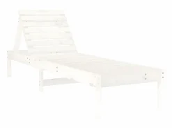 Online Tumbonas 2 unidades madera maciza de pino 199,5x60x74 cm ES67093 Blanco