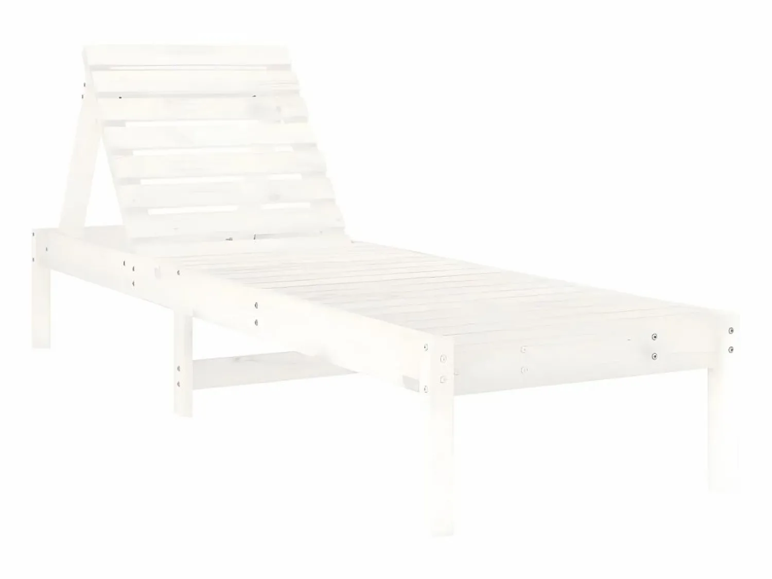 Online Tumbonas 2 unidades madera maciza de pino 199,5x60x74 cm ES67093 Blanco