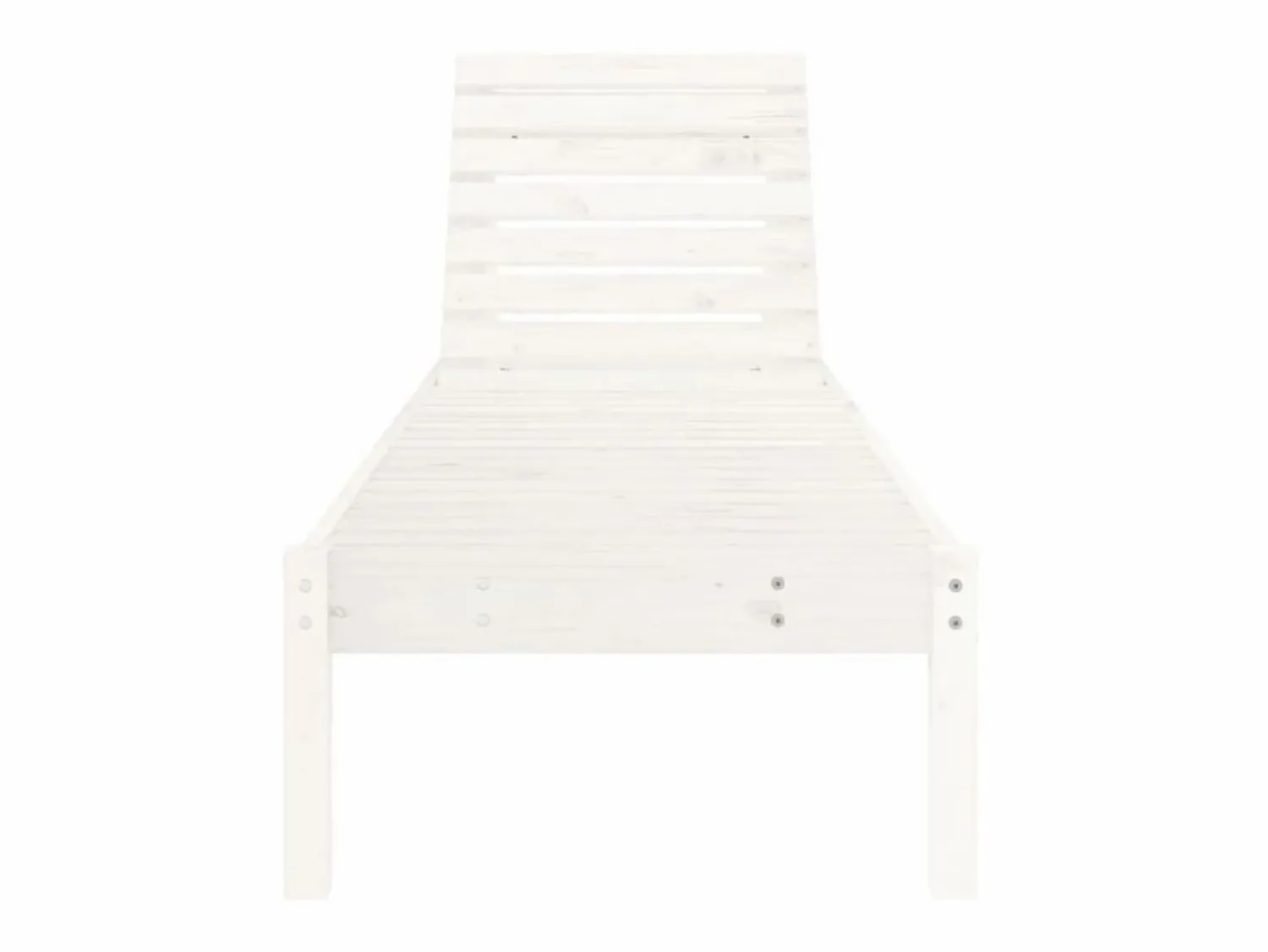 Online Tumbonas 2 unidades madera maciza de pino 199,5x60x74 cm ES67093 Blanco