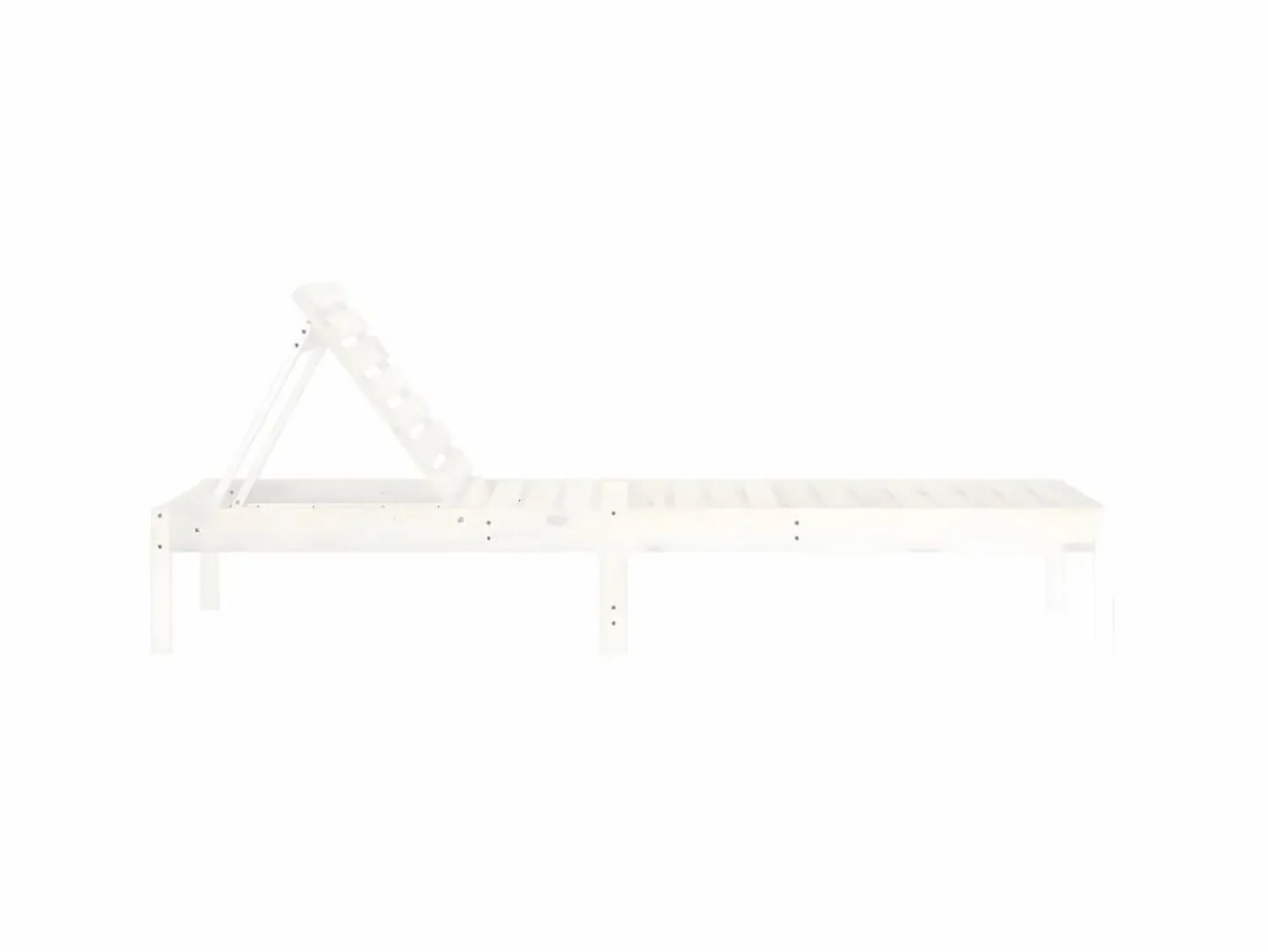 Online Tumbonas 2 unidades madera maciza de pino 199,5x60x74 cm ES67093 Blanco