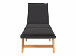 Outlet Tumbonas con cojines 2 uds ratán sintético madera maciza acacia Tumbona