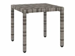vidaxl Tumbonas con mesita 2 unidades ratán sintético Gris