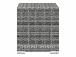 Outlet vidaxl Tumbonas de jardín y mesita 3 piezas ratán sintético Gris