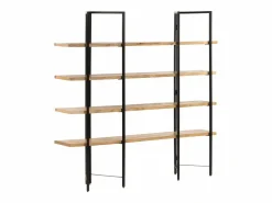 Garden Furniture Umdir Estantería de 4 niveles madera maciza de mango 160x35x160 cm
