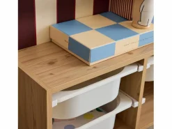 Sweeek Unidad de almacenamiento para niños, 6 cubos natural