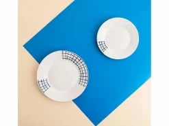 Sale Vajilla Kansas Quid 18 piezas 6 servicios porcelana Azul