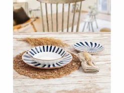 Vajilla Oceanika Bidasoa 18 piezas 6 servicios porcelana /marrón