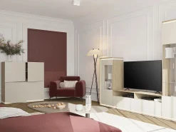 Petits-Meubles Vajillero 1 puerta apertura hacia la derecha Iria Cachemira y Madera