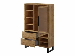Petits-Meubles Vajillero 1 puerta y 2 cajones Eden Madera y Metal