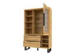 Petits-Meubles Vajillero 1 puerta y 2 cajones Eden Madera y Metal
