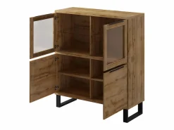Outlet Petits-Meubles Vajillero 4 puertas Eden Madera y Metal Color natural claro