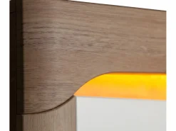 Petits-Meubles Vajillero 2 puertas lado derecho con LED Teo Blanco y Madera