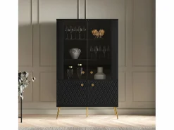 Hot Petits-Meubles Vajillero 4 puertas Manoé Negro