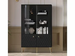 Hot Petits-Meubles Vajillero 4 puertas Manoé Negro