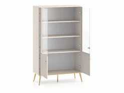 Petits-Meubles Vajillero 4 puertas Olivia Cachemira y Dorado