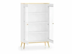 Hot Petits-Meubles Vajillero 2 puertas Zora y Dorado Blanco