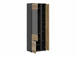 Petits-Meubles Vajillero aparador 3 puertas Pia Negro y Madera