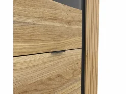 Petits-Meubles Vajillero aparador 3 puertas Pia Negro y Madera