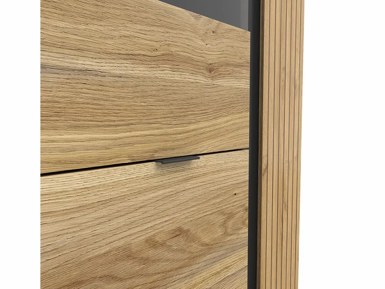 Petits-Meubles Vajillero aparador 3 puertas Pia Negro y Madera