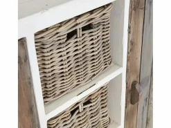 BERAH GETAH Vajillero de madera de pino reciclada maciza