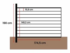 Sale Valla Alt. 148 cm kit 9 tablones + 1 poste antracita - PALIZO Cercados Y Ocultación
