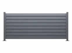 Best Valla de aluminio con lamas - H80 x L173 cm - - BAROMA Cercados Y Ocultación