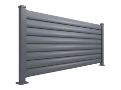 Best Valla de aluminio con lamas - H80 x L173 cm - - BAROMA Cercados Y Ocultación