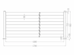 Best Valla de aluminio con lamas - H80 x L173 cm - - BAROMA Cercados Y Ocultación