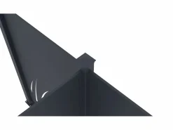 Clearance EXPERTLAND Valla de aluminio con motivo vegetal kit de extensión Alt.164 x An.110 cm Antracita BRAMENO Gris antracita