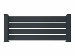 Online EXPERTLAND Valla de aluminio con calado Alt. 80.3 x Ancho 188.6 cm - PRIMO Gris antracita