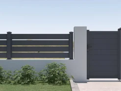 Online EXPERTLAND Valla de aluminio con calado Alt. 80.3 x Ancho 188.6 cm - PRIMO Gris antracita