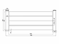 Online EXPERTLAND Valla de aluminio con calado Alt. 80.3 x Ancho 188.6 cm - PRIMO Gris antracita