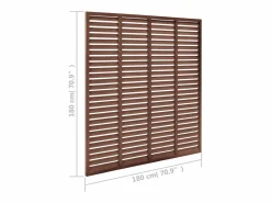 Discount Valla de lamas WPC marrón 180x180 cm ES595213 Marru00f3n